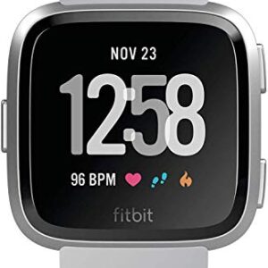 Fitbit Versa Smart Watch, Gray/Silver Aluminium, One Size (S & L Bands Included) (Renewed)