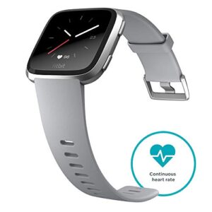 Fitbit Versa Smart Watch, Gray/Silver Aluminium, One Size (S & L Bands Included) (Renewed)