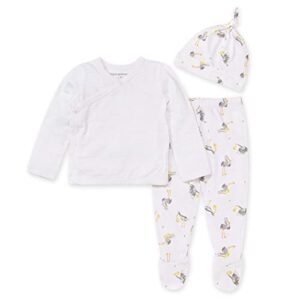 Burt's Bees Baby Unisex Baby Take Me Home Set, 3-piece Top, Pant, and Hat Bundle, 100% Organic Cotton Layette Set, Special Delivery, 9 Months US