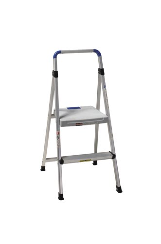 Cosco 11628ABL1 Lite Solutions 225-Pound Duty Rating Aluminum Step Stool, 2-Step
