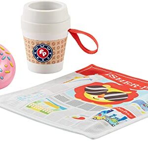 Fisher-Price On-The-Go Breakfast Gift Set, 3 take-Along Sensory Toys for Baby Ages 3 Months and Older