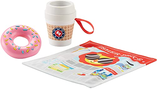 Fisher-Price On-The-Go Breakfast Gift Set, 3 take-Along Sensory Toys for Baby Ages 3 Months and Older