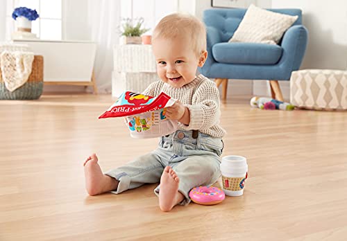 Fisher-Price On-The-Go Breakfast Gift Set, 3 take-Along Sensory Toys for Baby Ages 3 Months and Older