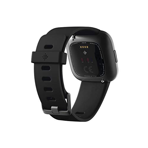 Fitbit Versa 2 Health and Fitness Smartwatch with Heart Rate Pair - Black/Carbon & Copper Rose