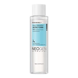 neogen dermalogy real ferment micro collection – with naturally fermented ingredients (rice) & hyaluronic acid for hydrated, brightened and healthy skin (micro toner 5.07 fl oz (150 ml))
