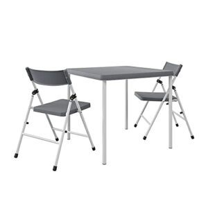 COSCO Kid's 3-Piece Activity Set with Folding Chairs, Cool Gray