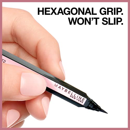 Maybelline Hyper Easy Liquid Pen No-Skip Waterproof Eyeliner, Satin Finish, Pitch Brown