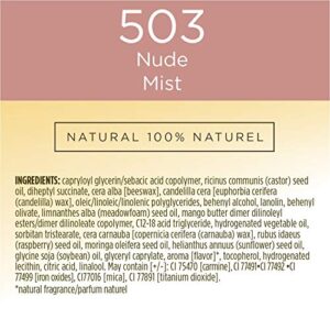 Burts Bees 100% Natural Glossy Lipstick, Nude Mist - 1 Tube