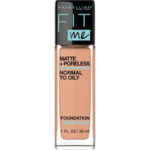 maybelline fit me matte + poreless liquid oil-free foundation makeup, classic beige, 1 fl; oz
