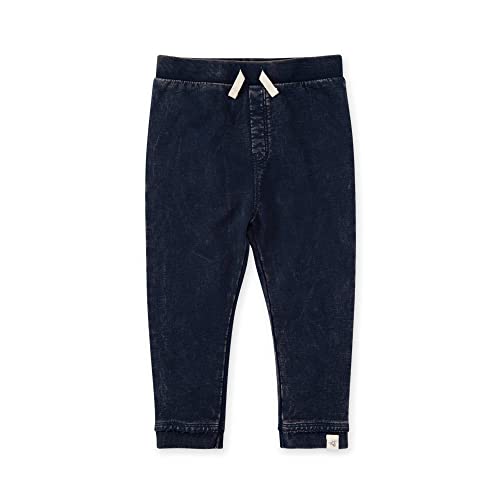 Burt's Bees Baby Knit Jogger Pants, Baby Sweatpants, 100% Organic Cotton Infant Bottoms, Midnight Acid Wash, 12 Months