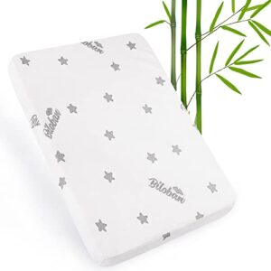 crib mattress topper memory foam 2-inch fit standard crib/toddler bed mattress with removable bamboo crib mattress pad topper cover protector machine wash & non-slip | 52“x 27“