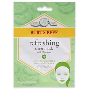 burts bees refreshing sheet mask – cucumber unisex 1 pc, (60192)