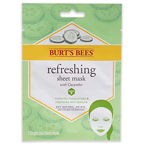 Burts Bees Refreshing Sheet Mask - Cucumber Unisex 1 Pc, (60192)