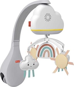 fisher-price rainbow showers bassinet to bedside mobile, tabletop soother and nursery sound machine for newborn baby to toddler