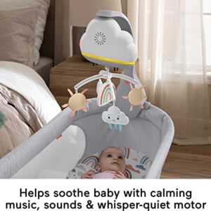 Fisher-Price Rainbow Showers Bassinet to Bedside Mobile, Tabletop Soother and Nursery Sound Machine for Newborn Baby to Toddler