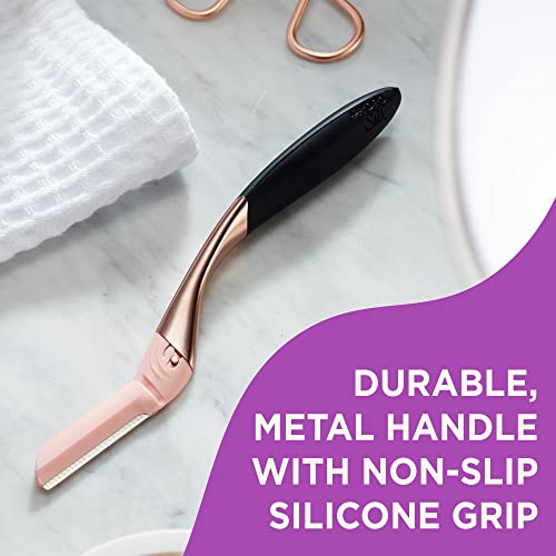 Schick Hydro Silk Dermaplaning Wand, Dermaplaning Tool for Face with 6 Refill Blades | Dermaplane Razor, Peach Fuzz Remover, Eyebrow Razor, Face Razor, Facial Razor, Professional Style Skincare Tool