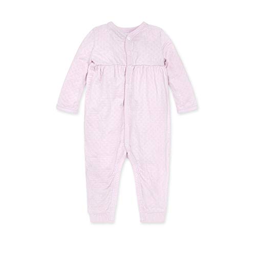 Burt's Bees Baby Baby Girl's Romper Jumpsuit, 100% Organic Cotton One-Piece Coverall, Purple Pointelle, 6-9 Months