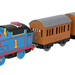 Thomas & Friends Motorized Toy Train Talking Thomas Engine with Annie & Clarabel Coach Cars for Preschool Kids Ages 3+ Years