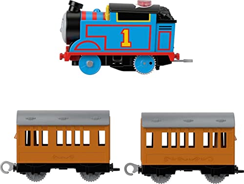 Thomas & Friends Motorized Toy Train Talking Thomas Engine with Annie & Clarabel Coach Cars for Preschool Kids Ages 3+ Years