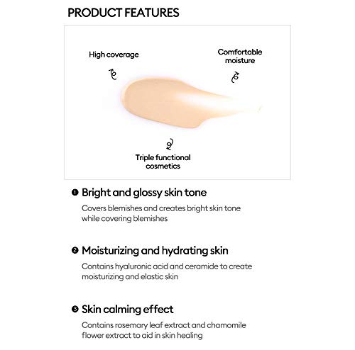 MISSHA M Perfect Cover BB Cream SPF 42 PA+++(#23 Natural Beige), Amazon Code Verified for Authenticity, 50ml, Concealing Blemishes, dark circles, UV Protection