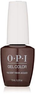 opi gelcolor, you don’t know jacques, brown gel nail polish, 0.5 fl oz