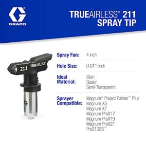 Graco TRU211 TrueAirless 211 Spray Tip, Black, Silver