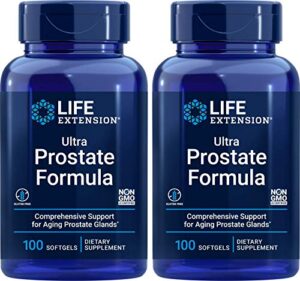 life extension ultra prostate formula, 100 softgels (pack of 2) – natural supplement for men