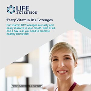 Life Extension Vitamin B12 Methylcobalamin 5 mg – Dissolvable Vitamin B Supplement for Nerve, Brain Health and Energy – Gluten-Free, Non-GMO, Vegetarian – 60 Lozenges