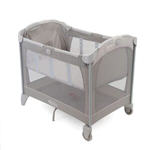 graco contour bassinet travel cot (birth to 3 years approx.) with signature graco push-button fold, includes carry bag, paloma