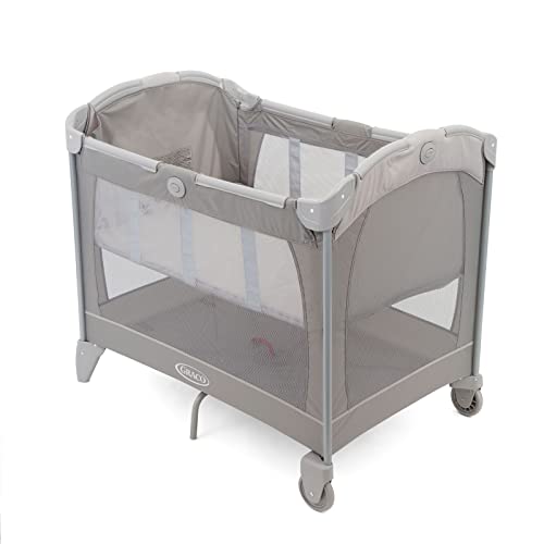 Graco Contour Bassinet Travel Cot (Birth to 3 Years Approx.) with Signature Graco Push-Button Fold, Includes Carry Bag, Paloma