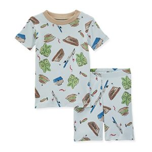 Burt's Bees Baby Baby Boys' Pajamas, Tee and Pant 2-Piece Pj Set, 100% Organic Cotton, Gone Fishin'