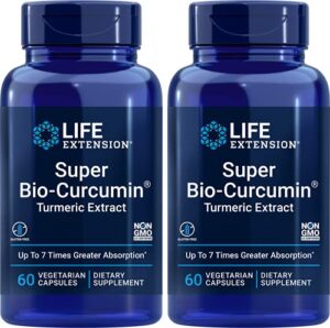 life extension – super bio-curcumin – 400 mg – 60 caps (pack of 2)