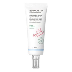axis-y heartleaf my type calming cream 60 ml / 2.02 fl. oz | hydrating gel moisturizer | sensitive skin | centella asiatica | dry skin | korean skincare