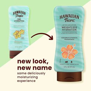 Hawaiian Tropic Silk Hydration Weightless After Sun Gel Lotion With Hydrating Aloe And Gel Ribbons, 6 Ounces -2 Count (Pack of 1)