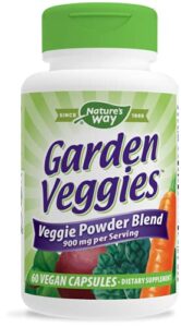 nature’s way garden veggies, veggie blend, 60 capsules