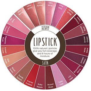 Burts Bees 100% Natural Moisturizing Lipstick, Crimson Coast, 1 Tube