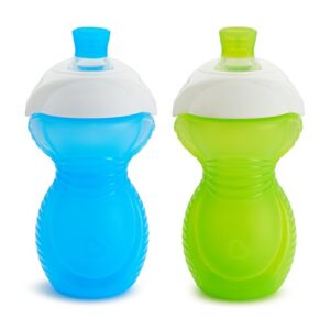 munchkin® click lock™ bite proof sippy cup, 9 ounce, 2 pack, blue/green