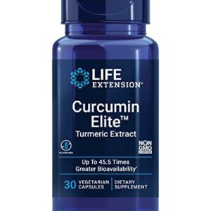 Life Extension Curcumin Elite Turmeric Extract – 270x Better Absorption Than Standard Curcumin, Support A Healthy Inflammatory Response, Gluten Free, Non-GMO, Vegetarian—30 Vegetarian Capsules