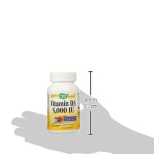 Nature's Way Vitamin D3 Max, Supports Healthy Bones and Teeth*, Supports Immune Health*, 125mcg per Serving, 240 Softgels