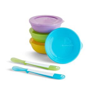 munchkin love-a-bowls 10 piece polypropylene feeding set, multicolor