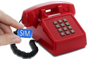 4g desktop cellphone/retro cell phone/push-button telephone for 2g, 3g and 4g networks – the pushmefon mobile 4g by opis technology in red