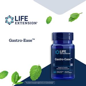 Life Extension Gastro-Ease - Digestive Health - Gastric Health Supplement with Zinc L-carnosine Plus Pylopass For Healthy Stomach Support - Non-GMO, Gluten-Free - 60 Vegetarian Capsules