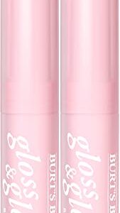 Burt's Bees Lip Gloss and Glow Glossy Balm, 100% Natural Makeup, Chai Time (Pack of 2 Tubes)