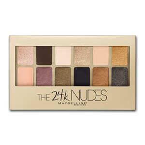 maybelline new york the 24k nudes gold eyeshadow palette, 12 shades