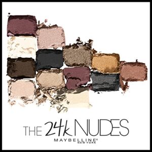 Maybelline New York The 24K Nudes Gold Eyeshadow Palette, 12 Shades