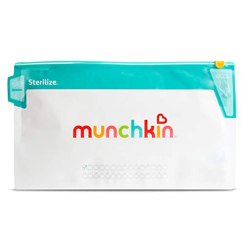 Munchkin® Sterilize™ Microwave Bottle Sterilizer Bags, Eliminates up to 99.9% of Common Bacteria, 30 Uses per Bag, 6 Pack