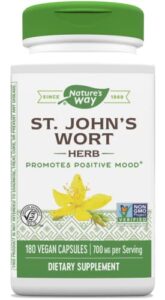 nature’s way premium herbal st. john’s wort herb, 700 mg per serving, 180 vcaps