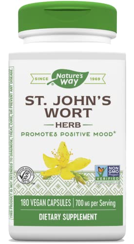 Nature's Way Premium Herbal St. John’s Wort Herb, 700 mg per serving, 180 VCaps