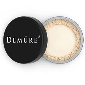 demure mineral make up, mineral concealer (original), dark circles under eye treatment, under eye concealer, made with pure crushed minerals, loose powder. concealer (yellow) by demure (2 grams)