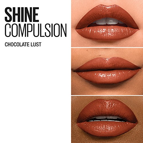 Maybelline New York Color Sensational Shine Compulsion Lipstick Makeup, Chocolate Lust, 0.1 Ounce